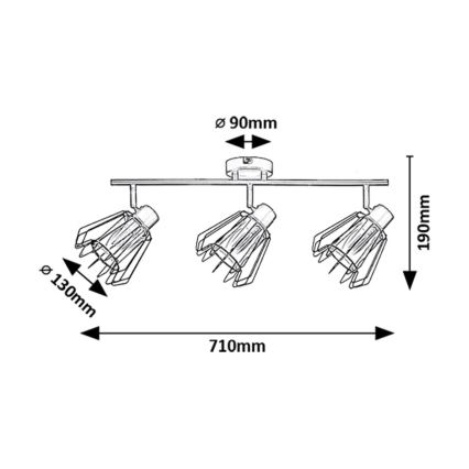 Rabalux - Spotlight 3xE14/40W/230V