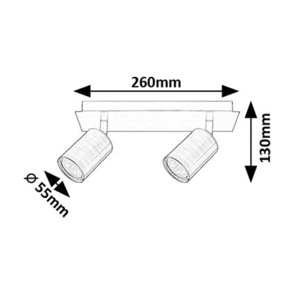 Rabalux - Spotlight 2xGU10/15W/230V