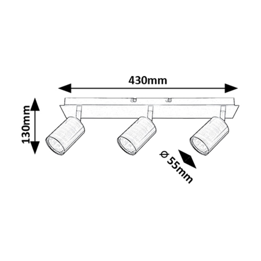 Rabalux - Spotlight 3xGU10/15W/230V