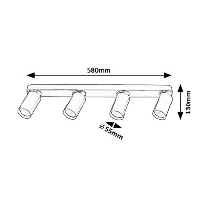 Rabalux - Spotlight 4xGU10/5W/230V guld