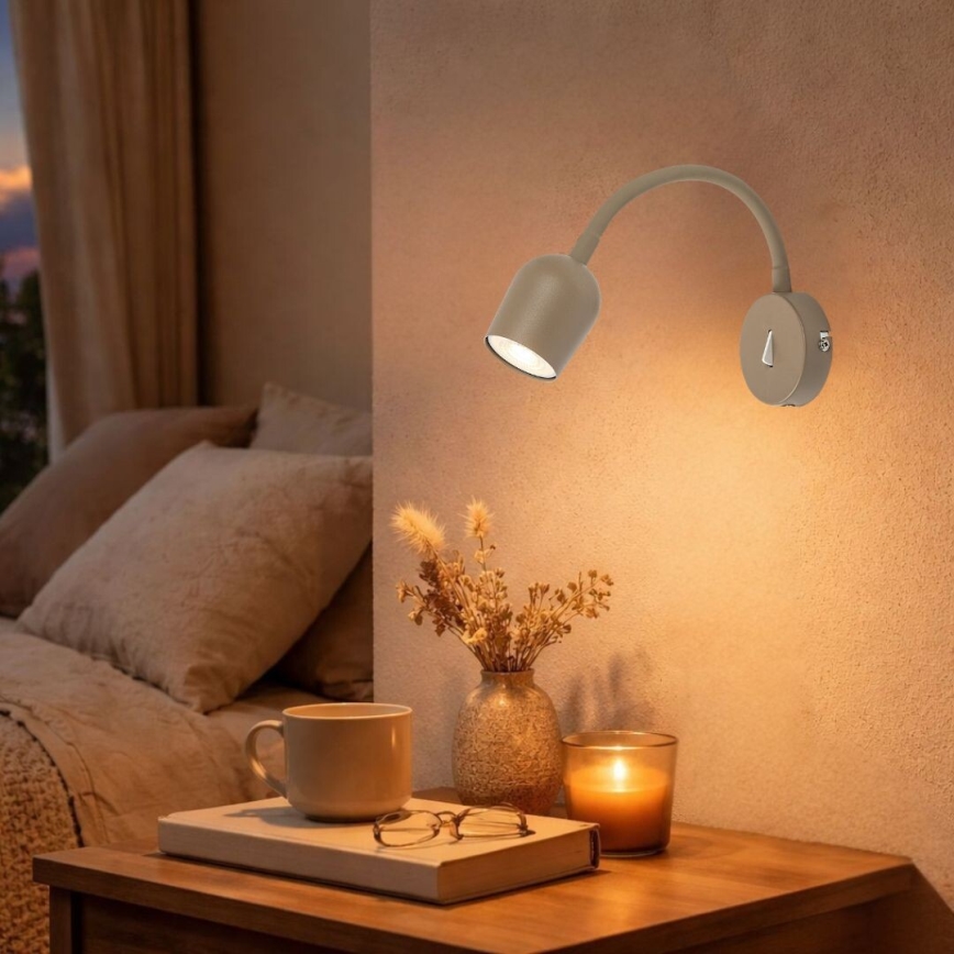 Rabalux - Väggspotlight 1xGU10/15W/230V beige