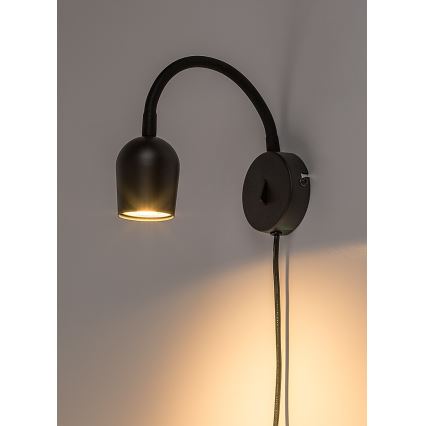 Rabalux - Väggspotlight 1xGU10/15W/230V svart