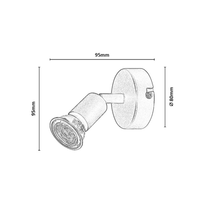 Rabalux - Spotlampa 1xGU10/25W/230V svart