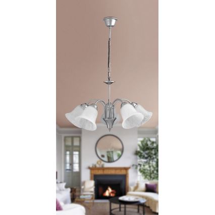 Rabalux 7365 - Ljuskrona med kedja FRANCESCA 5xE14/40W/230V