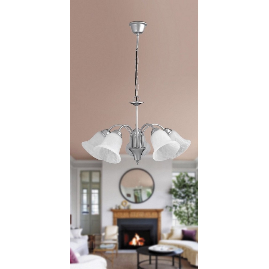 Rabalux 7365 - Ljuskrona med kedja FRANCESCA 5xE14/40W/230V