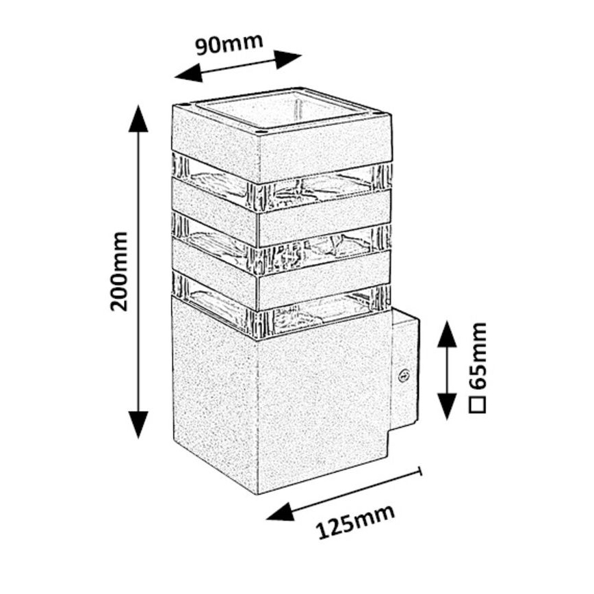 Rabalux - Utomhus vägglampa 1xE27/12W/230V IP44