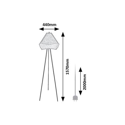 Rabalux - Golvlampa 1xE27/40W/230V