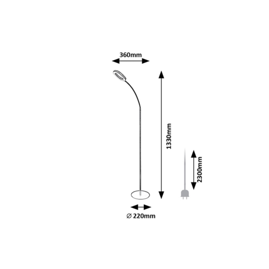 Rabalux - LED Dimbar Touch Golvlampa LED/11W/230V 3000K