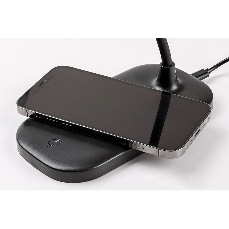 Rabalux - LED Dimbar Touchbordslampa med trådlös laddning LED/5W/5V 2700-6000K svart