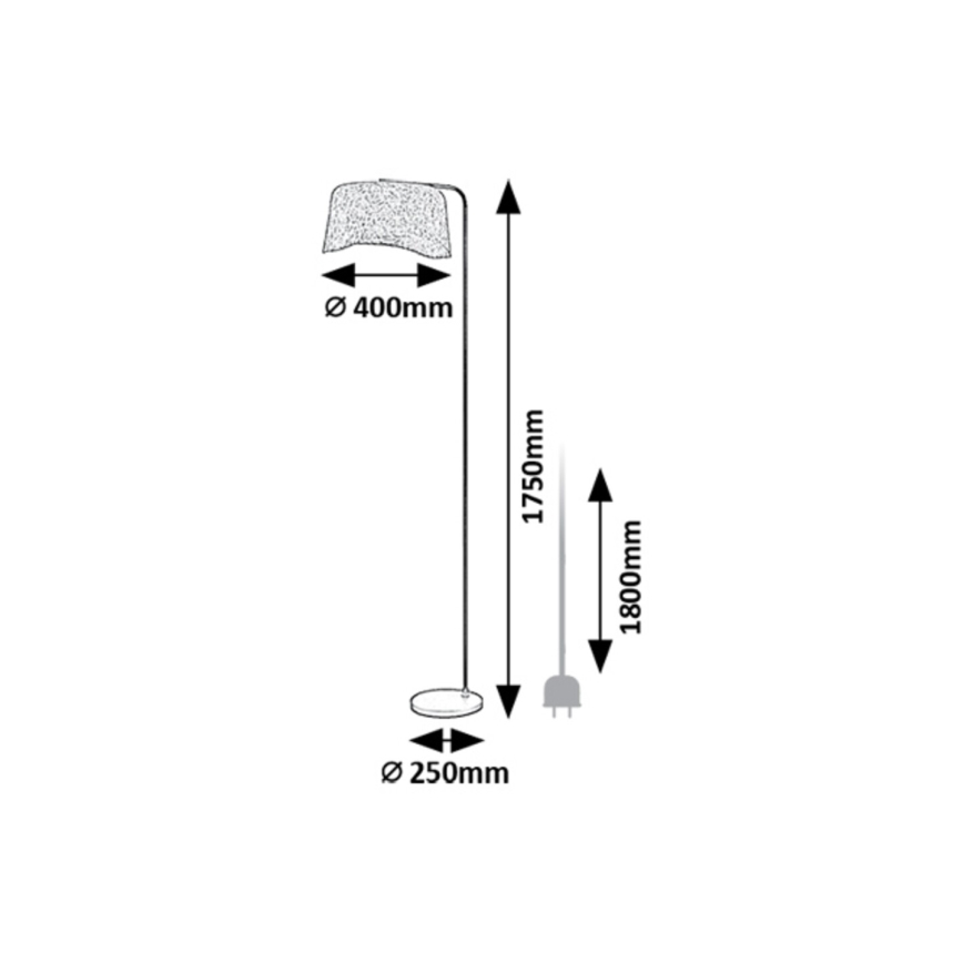 Rabalux - Golvlampa 1xE27/10W/230V