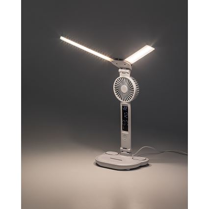 Rabalux - Dimmbar LED-bordslampa med fläkt och display LED/7W/5V 3000/4000/6500K