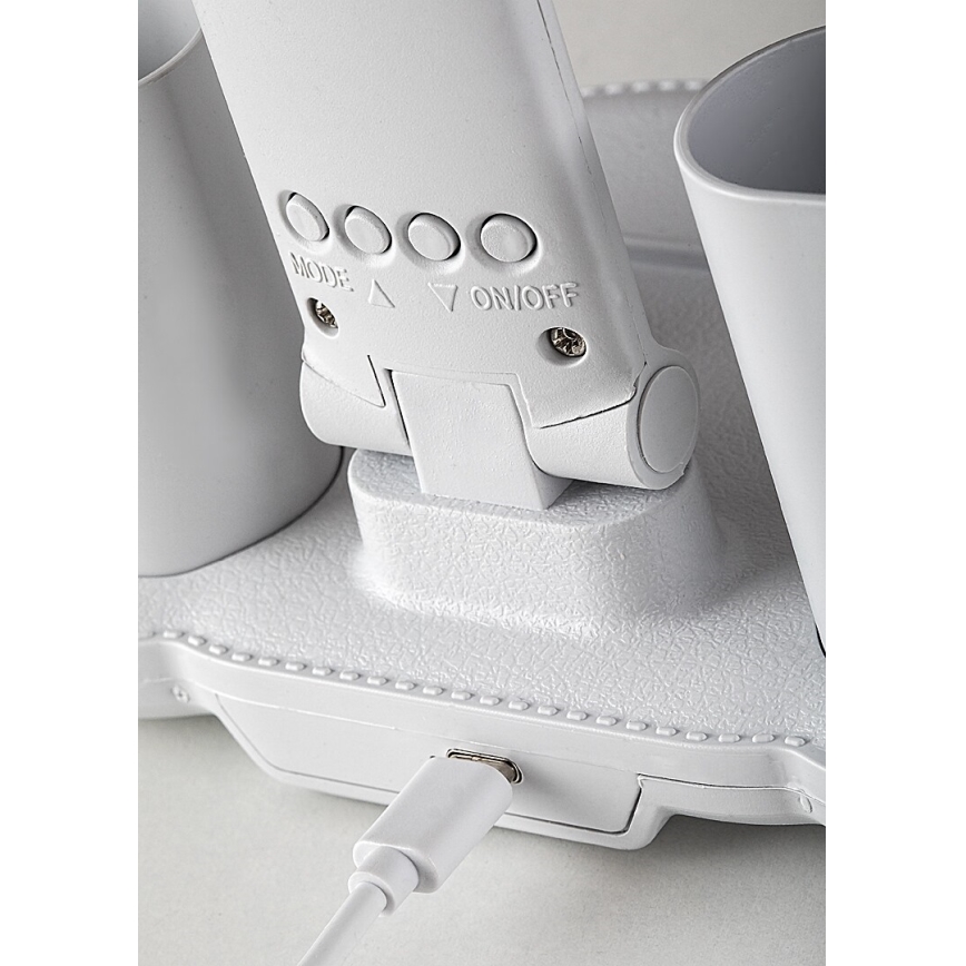 Rabalux - Dimmbar LED-bordslampa med fläkt och display LED/7W/5V 3000/4000/6500K