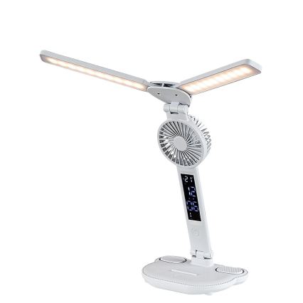 Rabalux - Dimmbar LED-bordslampa med fläkt och display LED/7W/5V 3000/4000/6500K