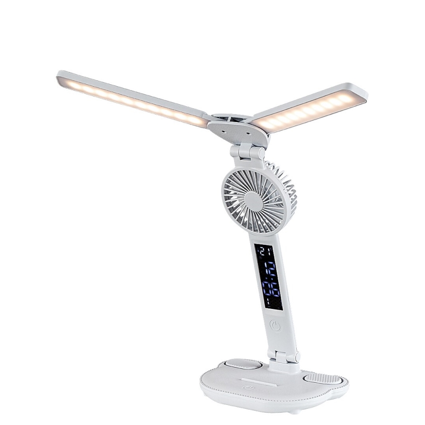 Rabalux - Dimmbar LED-bordslampa med fläkt och display LED/7W/5V 3000/4000/6500K
