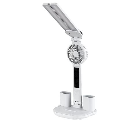 Rabalux - Dimmbar LED-bordslampa med fläkt och display LED/7W/5V 3000/4000/6500K