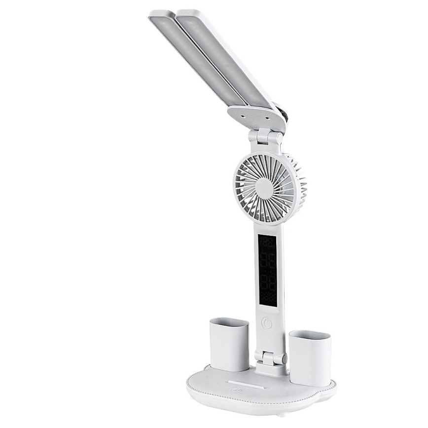 Rabalux - Dimmbar LED-bordslampa med fläkt och display LED/7W/5V 3000/4000/6500K
