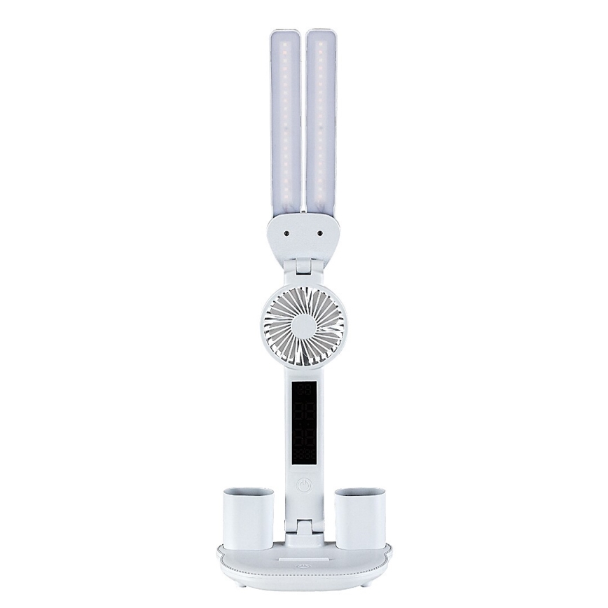 Rabalux - Dimmbar LED-bordslampa med fläkt och display LED/7W/5V 3000/4000/6500K