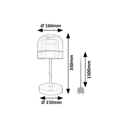 Rabalux - LED Dimbar bordslampa LED/13W/230V 3000/4000/6000K