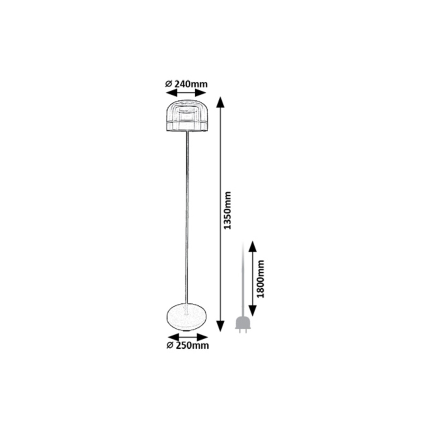 Rabalux - LED Dimbar golvlampa LED/20W/230V 3000/4000/6000K