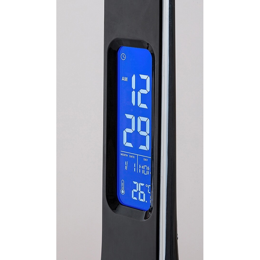 Rabalux - LED dimbar bordslampa med display LED/7W/5V 4000K svart