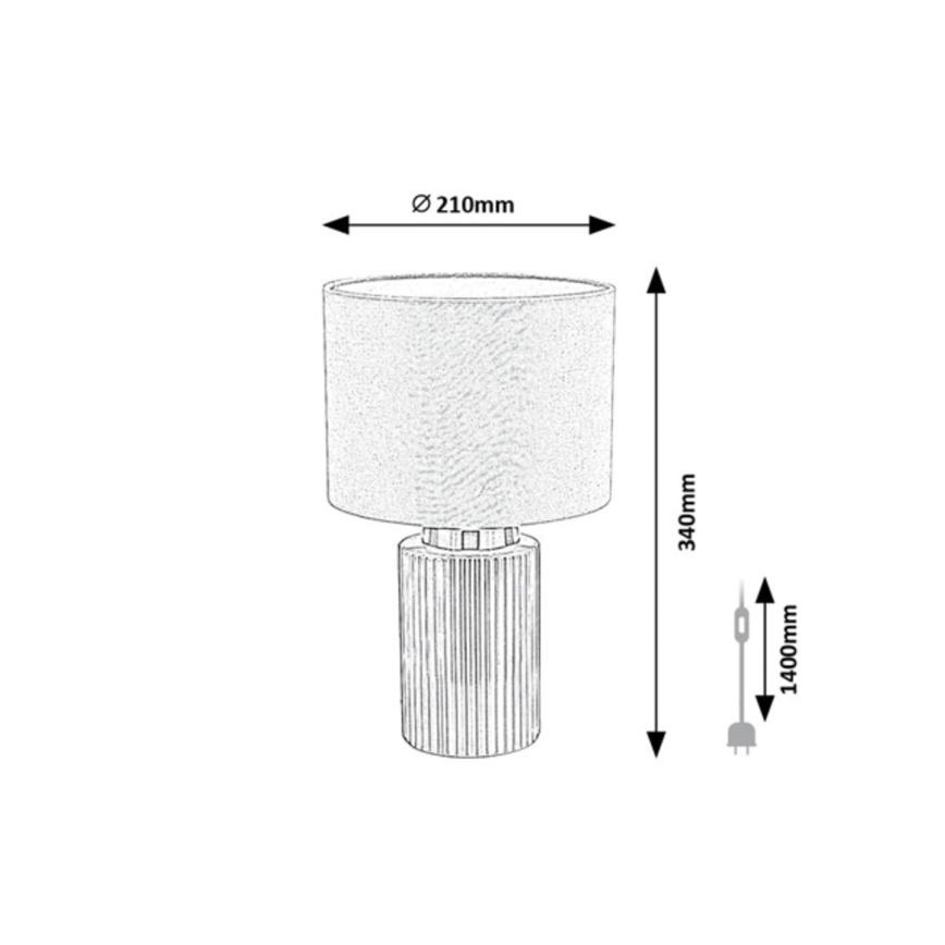 Rabalux - Bordslampa 1xE14/40W/230V grå