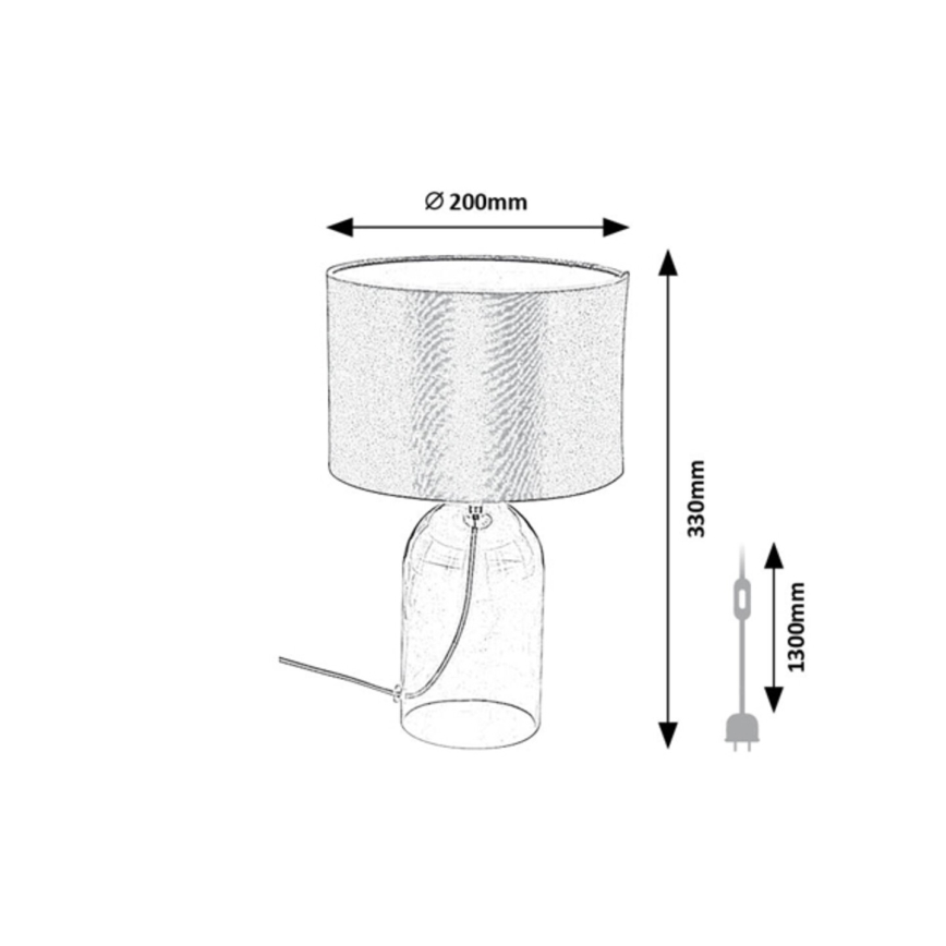 Rabalux - Bordslampa 1x E14/40W/230V, Ø 20 cm