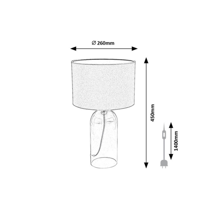 Rabalux - Bordslampa 1xE14/40W/230V Ø 26 cm
