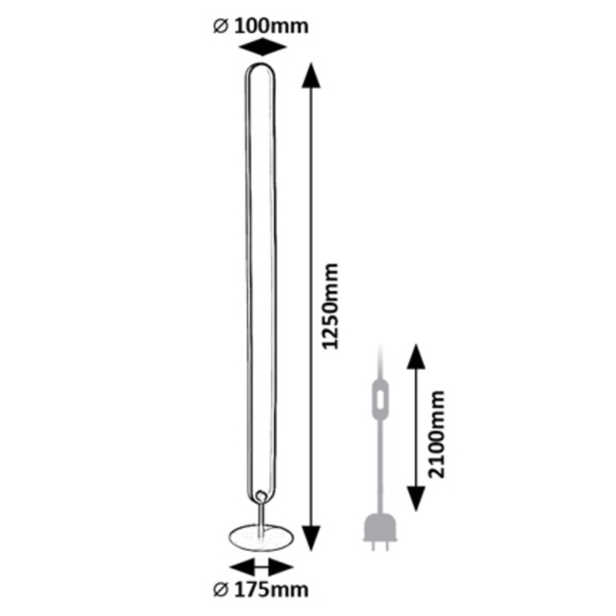 Rabalux - LED RGB Dimbar golvlampa LED/19W/230V + fjärrkontroll