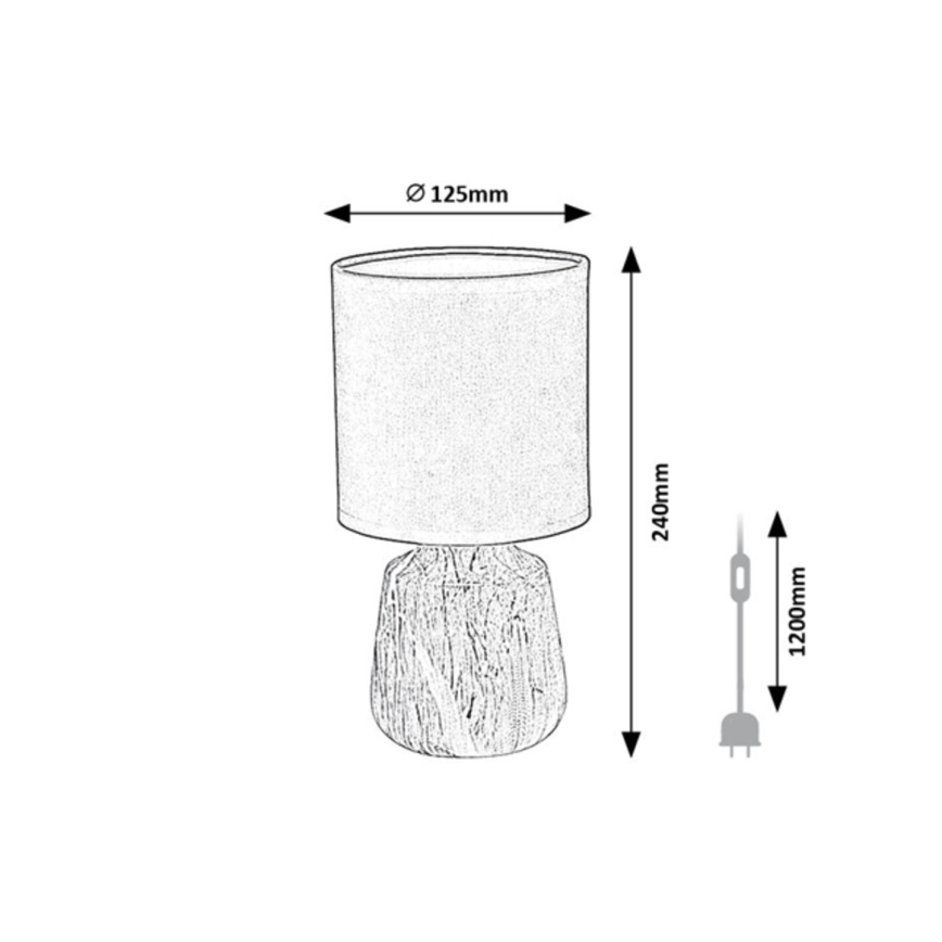 Rabalux - Bordslampa 1xE14/40W/230V svart/marmordekor