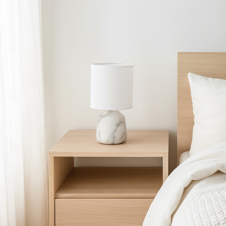 Rabalux - Bordslampa 1xE14/40W/230V vit/marmordekor