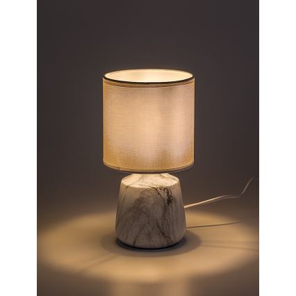 Rabalux - Bordslampa 1xE14/40W/230V vit/marmordekor