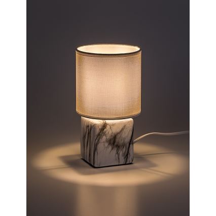 Rabalux - Bordslampa 1xE14/40W/230V vit/marmormönster