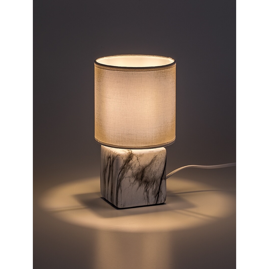 Rabalux - Bordslampa 1xE14/40W/230V vit/marmormönster