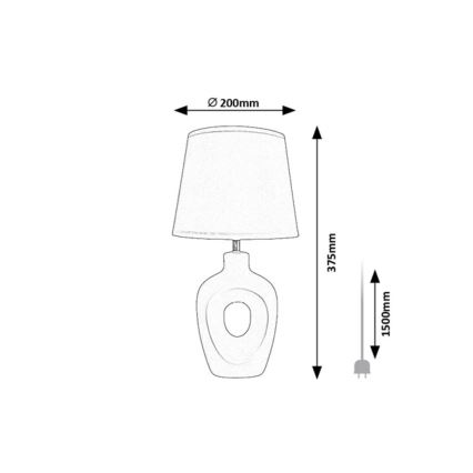 Rabalux - Bordslampa 1xE14/25W/230V beige