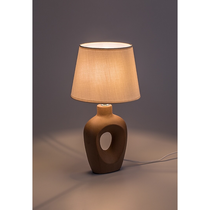 Rabalux - Bordslampa 1xE14/25W/230V brun/krämvit