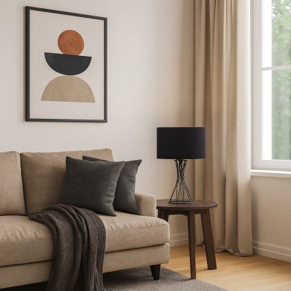 Rabalux - Bordslampa 1xE27/40W/230V svart