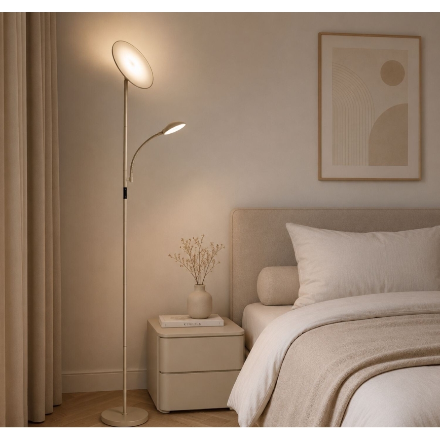 Rabalux - Dimmbar LED-golvlampa LED/23W/230V 3000/4200/6500 beige