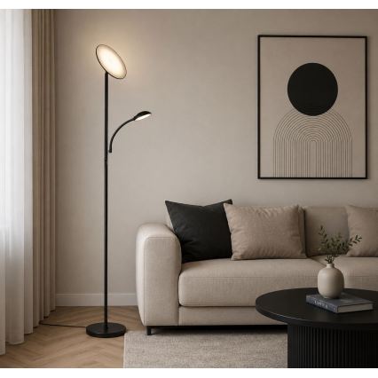 Rabalux - LED Dimbar golvlampa LED/23W/230V 3000/4200/6500 svart