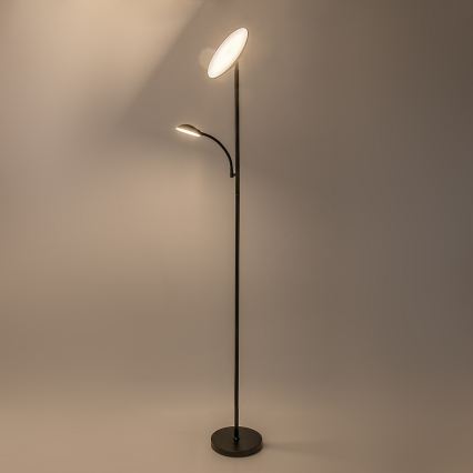 Rabalux - LED Dimbar golvlampa LED/23W/230V 3000/4200/6500 svart