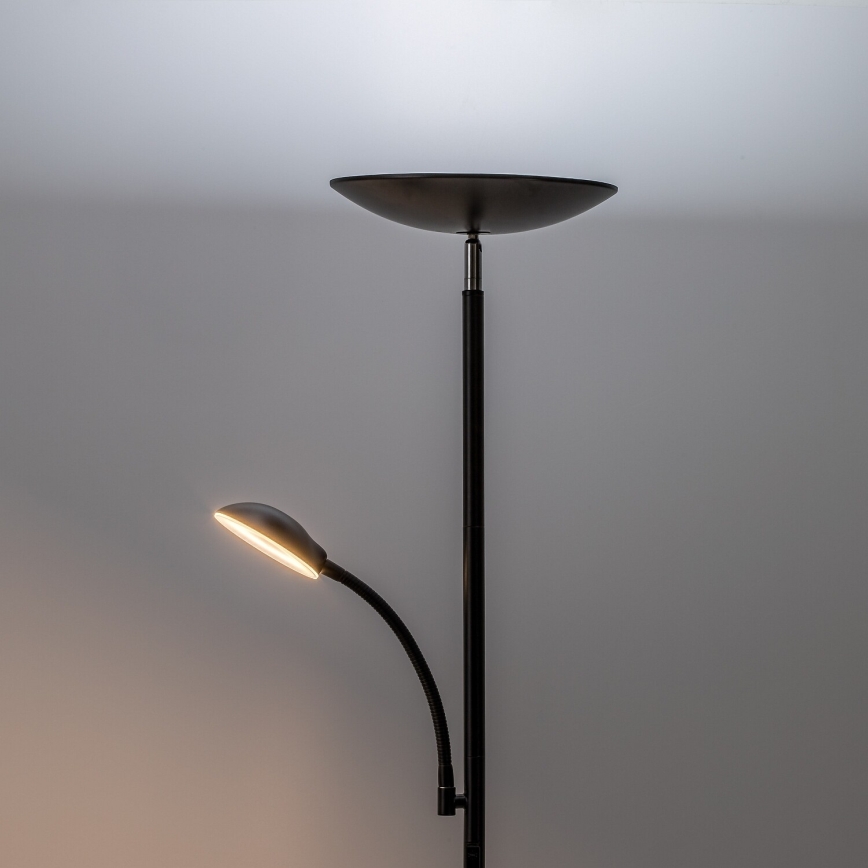Rabalux - LED Dimbar golvlampa LED/23W/230V 3000/4200/6500 svart