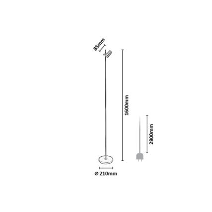 Rabalux - Golvlampa 1xE27/60W/230V svart