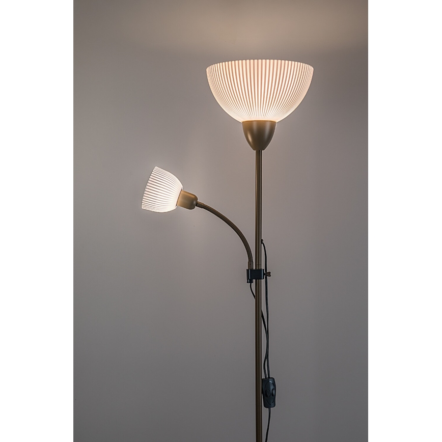 Rabalux - Golvlampa 1xE27/60W/230V + 1xE14/25W beige