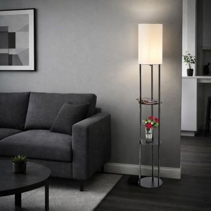 Rabalux - Golvlampa med hyllor 1xE27/40W/230V svart