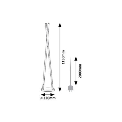 Rabalux - LED golvlampa LED/28W/230V 3000K