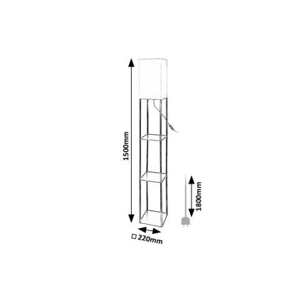 Rabalux - Golvlampa med shelves 1xE27/40W/230V