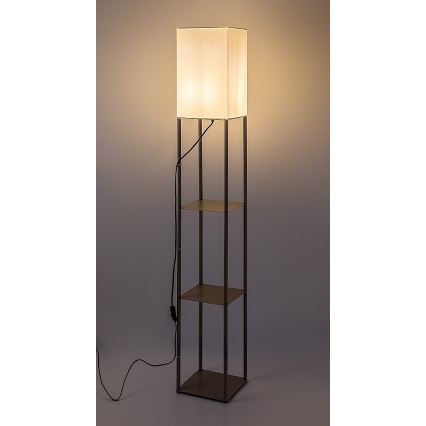 Rabalux - Golvlampa med hyllor 1xE27/40W/230V beige