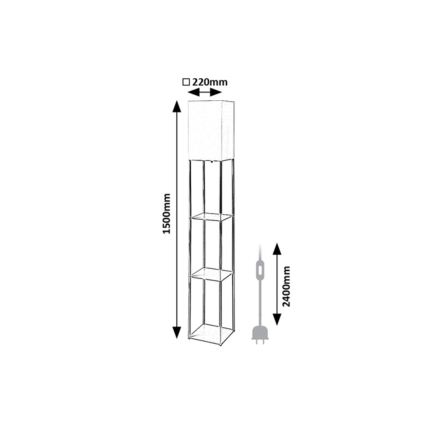 Rabalux - Golvlampa med hyllor 1xE27/40W/230V beige