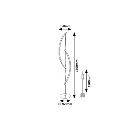 Rabalux - LED golvlampa LED/30W/230V