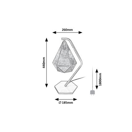 Rabalux - Tiffany färgat glas bordslampa 1xE14/40W/230V guld