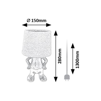 Rabalux - Bordslampa 1xE14/40W/230V guld